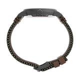 TIMEX TW2U89700 FABRIC & LEATHER STRAP MEN'S WATCH