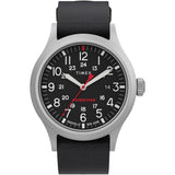 Timex Indiglo Expedition Sierra Black Leather Strap Men Watch TW2V07500