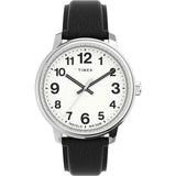 TIMEX EASY READER TW2V21200 BLACK LEATHER UNISEX WATCH