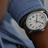 TIMEX EASY READER TW2V21200 BLACK LEATHER UNISEX WATCH