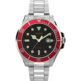 Timex Black Dial With Silver Stainless Steel Strap Men Watch TW2V27400