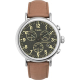 Timex Chronograph Brown Leather Strap Men Watch TW2V27500