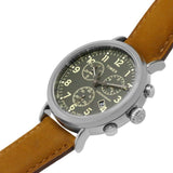 Timex Chronograph Brown Leather Strap Men Watch TW2V27500