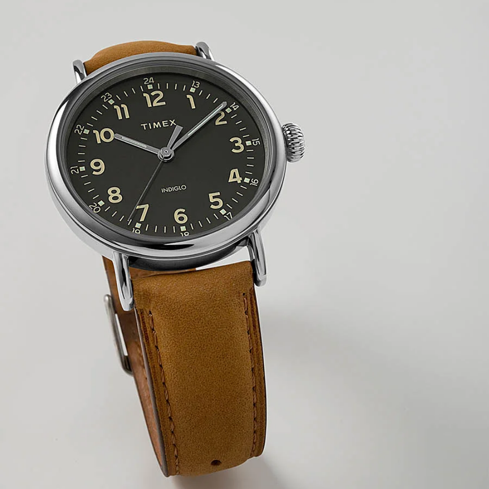 Timex Indiglo Brown Leather Strap Unisex Watch TW2V27700 H2 Hub