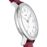 Timex Easy Reader White Dial Leather Strap Women Watch TW2V36100