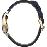 Timex Easy Reader White Dial Blue Leather Strap Women Watch TW2V36200