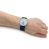 Timex Weekender White Dial With Blue Fabric Strap Unisex Watch TW2V41900