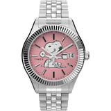 Timex Heritage Pink Dial Silver Dial Stainless Steel Strap Women Watch TW2V47400