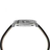 Timex Montre Femme Blue Dial Black Leather Strap Women Watch TW2V49200