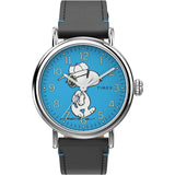 Timex Standard X Peanuts Black Leather Unisex Watch TW2V60600