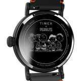 Timex Standard X Peanuts Black Leather Strap Men Watch TW2V60800