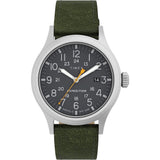 Timex Expedition Scout Gray Dial With Green Leather Strap Men Watch TW4B22900
