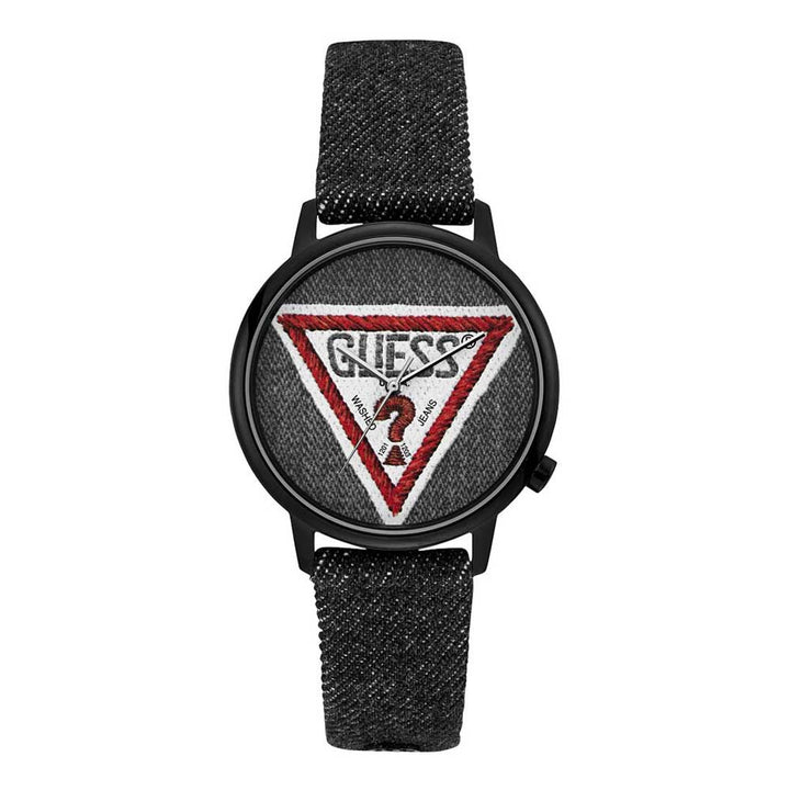 GUESS WILSHIRE GRAND BLACK STAINLESS STEEL V1014M2 LEATHER STRAP UNISEX WATCH - H2 Hub Watches