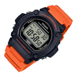 Casio Digital Illuminator Orange Resin Strap Men Watch W-219H-4AVDF-P