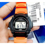 Casio Digital Illuminator Orange Resin Strap Men Watch W-219H-4AVDF-P