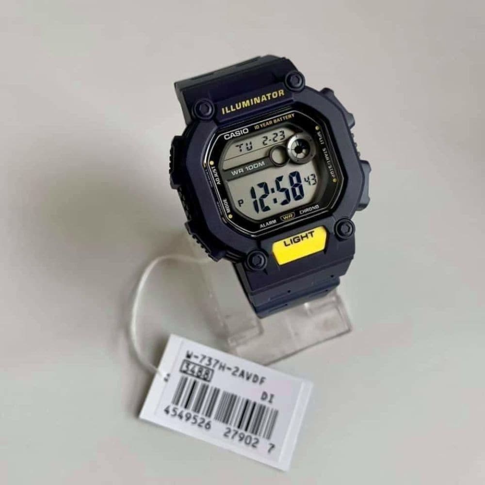 Casio W-737H-1A2VCF - Orologio Sportivo Uomo Donna 100m LED Cronometro Doppio Fuso Orario