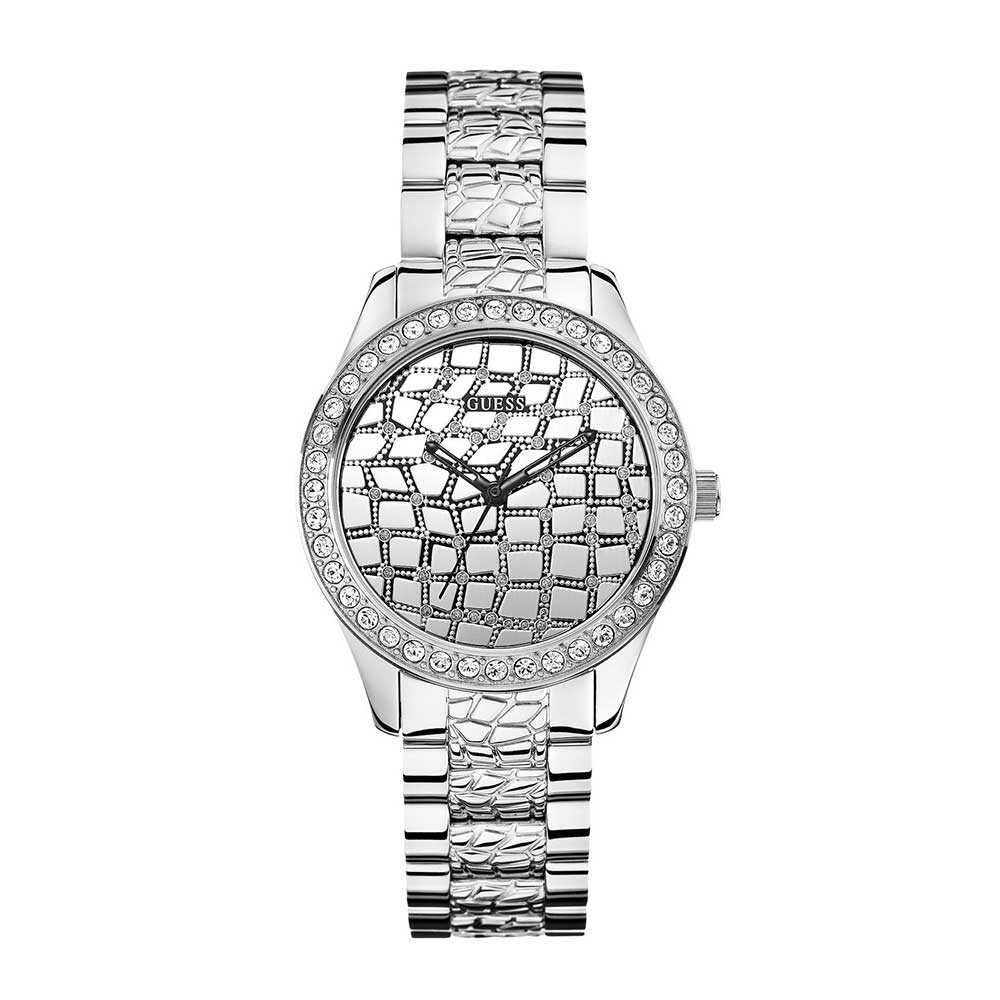 GUESS CROCO GLAM SILVER STAINLESS STEEL W0236L1 WOMEN'S WATCH - H2 Hub Watches