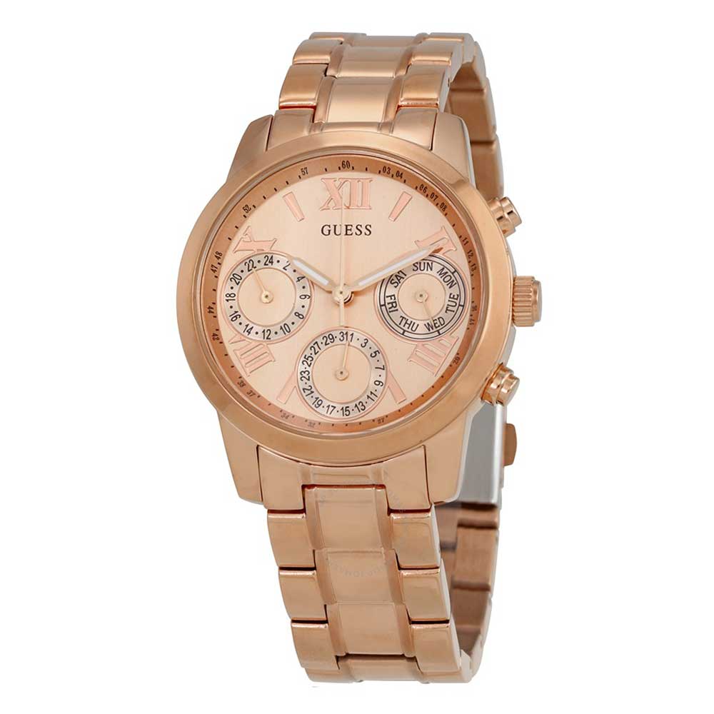 GUESS MINI SUNRISE ROSE GOLD STAINLESS STEEL W0448L3 WOMEN'S WATCH - H2 Hub Watches