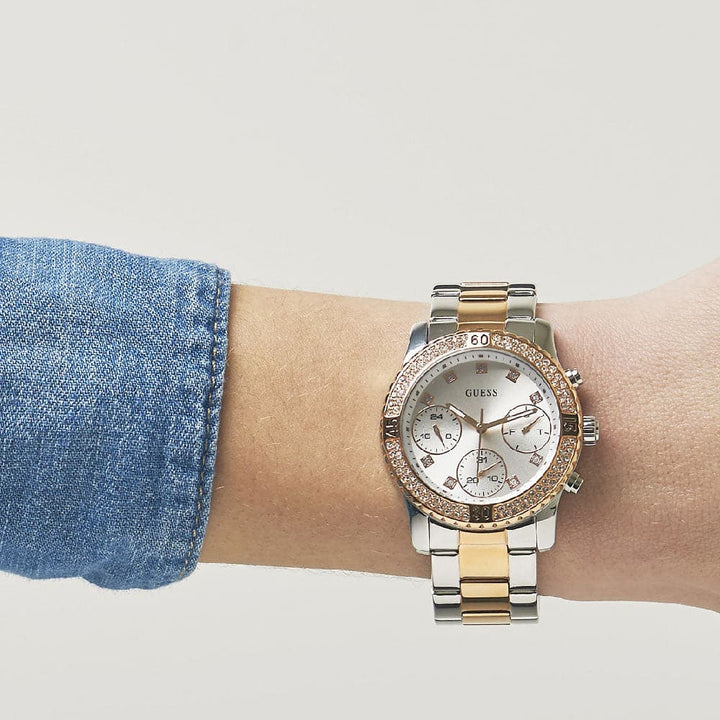 GUESS DRESSY TWO TONE STAINLESS STEEL W0851L3 WOMEN'S WATCH - H2 Hub Watches