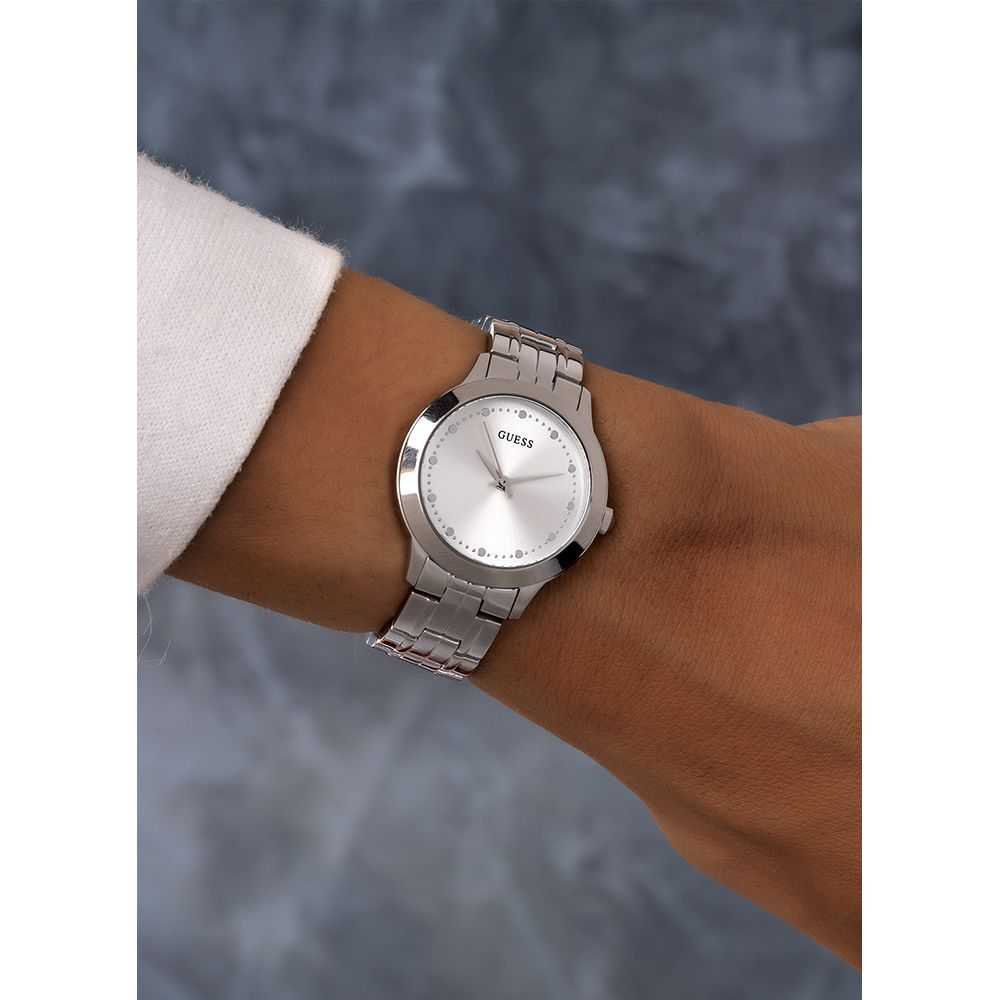 GUESS CHELSEA SILVER STAINLESS STEEL W0989L1 WOMEN'S WATCH - H2 Hub Watches
