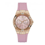 GUESS LIMELIGHT ROSE GOLD STAINLESS STEEL W1053L3 PINK SILICONE STRAP WOMEN'S WATCH - H2 Hub Watches