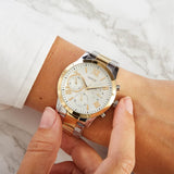 Guess Two Tone Chronograph And Stainless Steel Men Watch W1070L8