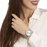 GUESS CHIFFON SILVER STAINLESS STEEL W1083L1 MESH STRAP WOMEN'S WATCH
