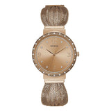 GUESS CHIFFON ROSE GOLD STAINLESS STEEL W1083L3 MESH STRAP WOMEN'S WATCH - H2 Hub Watches