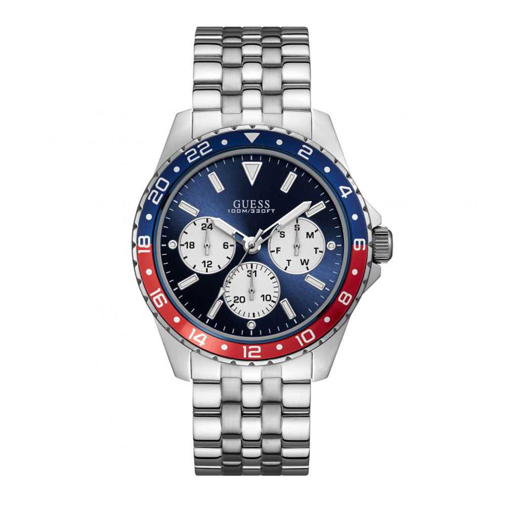 GUESS ODYSSEY SILVER STAINLESS STEEL W1107G2 MEN'S WATCH - H2 Hub Watches