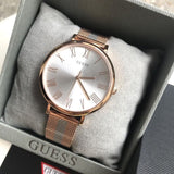 GUESS LENOX ROSE GOLD STAINLESS STEEL W1155L4 MESH STRAP WOMEN'S WATCH