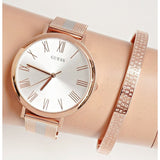 GUESS LENOX ROSE GOLD STAINLESS STEEL W1155L4 MESH STRAP WOMEN'S WATCH