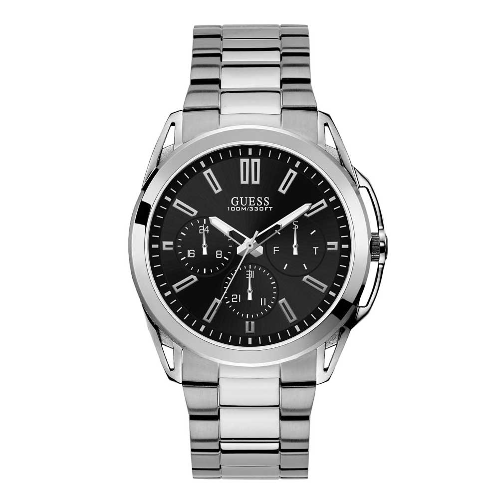 GUESS VERTEX SILVER STAINLESS STEEL W1176G2 MEN'S WATCH - H2 Hub Watches