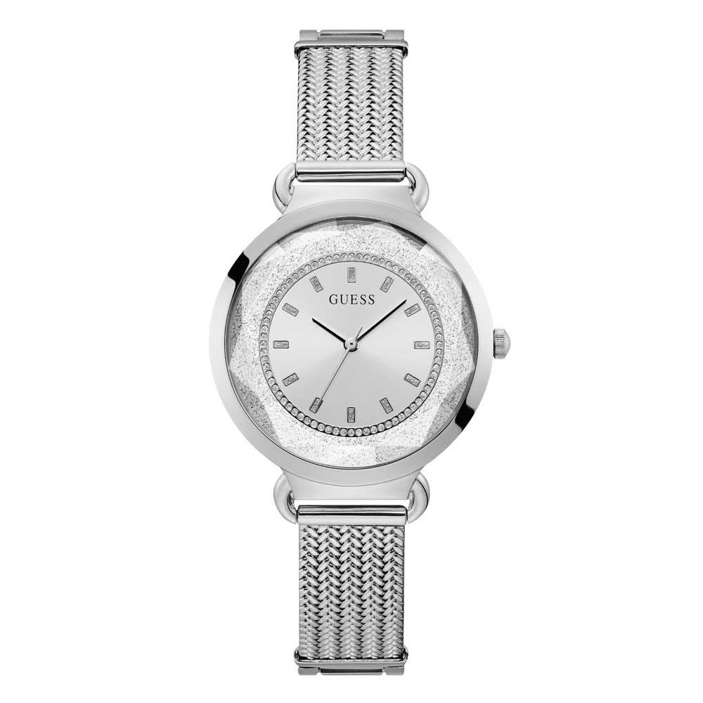 GUESS TESSA SILVER STAINLESS STEEL W1207L1 MESH STRAP WOMEN'S WATCH - H2 Hub Watches