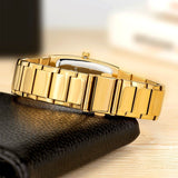 SEIKO QUARTZ ANALOG WHITE DIAL GOLD STAINLESS STEEL WOMEN'S WATCH SWR078P1