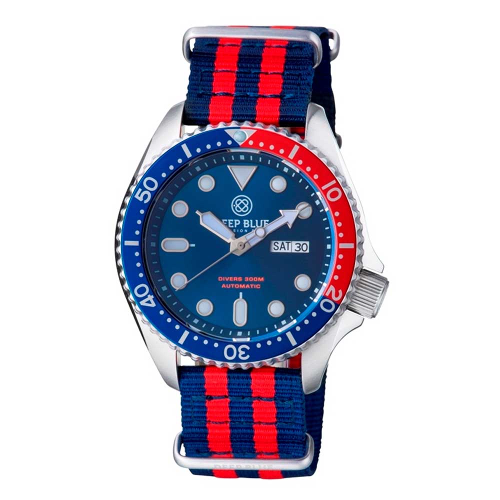 DEEP BLUE NATO DIVER #NATODIVERSSPEPSI DIVER'S WATCH - H2 Hub Watches