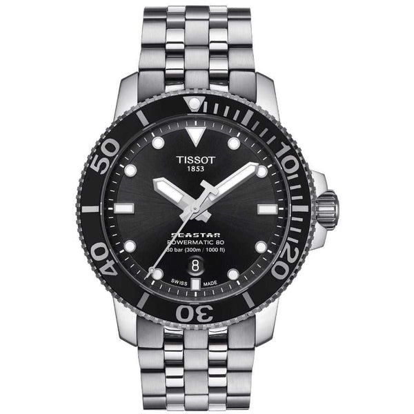 TISSOT T1204071105100 SEASTAR 1000 POWERMATIC 80 MEN'S WATCH - H2 Hub Watches