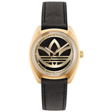 Adidas Edition One Black Leather Strap Unisex Watch AOFH22512