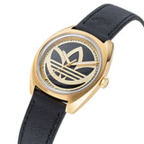 Adidas Edition One Black Leather Strap Unisex Watch AOFH22512