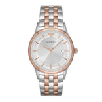 EMPORIO ARMANI LAMBDA ANALOG QUARTZ TWO TONE STAINLESS STEEL AR11044 MEN’S WATCH - H2 Hub Watches