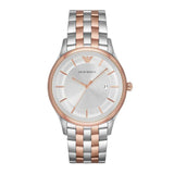 EMPORIO ARMANI LAMBDA ANALOG QUARTZ TWO TONE STAINLESS STEEL AR11044 MEN’S WATCH - H2 Hub Watches