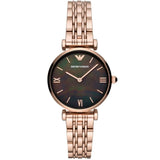 EMPORIO ARMANI GIANNI T BAR ANALOG QUARTZ ROSE GOLD STAINLESS STEEL AR11145 WOMEN'S WATCH - H2 Hub Watches