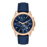 ARMANI EXCHANGE CHRONOGRAPH BLUE LEATHER MEN'S WATCH AX1723
