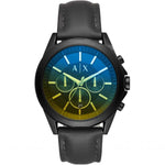 ARMANI EXCHANGE CHRONOGRAPH BLACK STAINLESS STEEL AX2613 LEATHER STRAP MEN'S WATCH - H2 Hub Watches