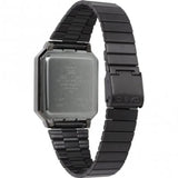 CASIO DIGITAL SERIES RETRO-FUTURISTIC BLACK STAINLESS STEEL UNISEX WATCH A100WEGG-1ADF