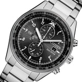 CITIZEN CA0770-81E ECO-DRIVE CHRONOGRAPH BLACK DIAL STAINLESS STEEL STRAP MEN'S WATCH
