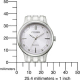 CITIZEN ECO-DRIVE EM0890-85A SOLAR WHITE DIAL STAINLESS STEEL ELEGANCE WOMEN'S WATCH