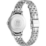 CITIZEN ECO-DRIVE EM0890-85A SOLAR WHITE DIAL STAINLESS STEEL ELEGANCE WOMEN'S WATCH