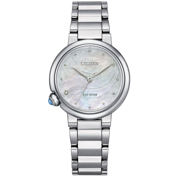 CITIZEN EM0910-80D ECO-DRIVE MOTHER OF PEARL STAINLESS STEEL WOMEN'S WATCH