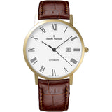 CLAUDE BERNARD CLASSIC CB80095-37J-AID BROWN LEATHER MEN'S WATCH