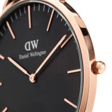 DANIEL WELLINGTON CLASSIC 40 BAYSWATER ROSE GOLD STAINLESS STEEL DW00100277 BLUE NATO STRAP UNISEX WATCH